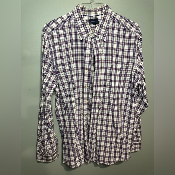 GAP men’s long sleeve plaid button down shirt - Picture 3 of 5